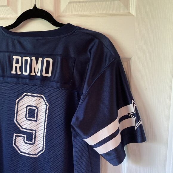 Dallas Cowboys Authentic Apparel # 9 Tony Romo Blue Jersey, Youth-XL - Picture 9 of 13
